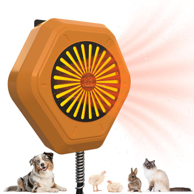 800W Dog House Heater Pet House Heater with Over Heat Protection Safe Dog Heaters for Outside Outdoor Dog Houses with Adjustable 2 Levels Heating&9.8FT Anti Chew Cord